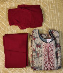 Grey Tissue Salwar Set