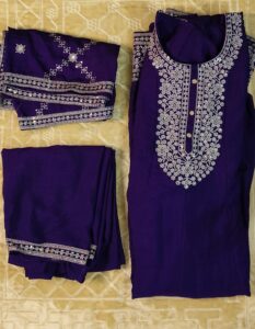 Violet Party Wear Salwar Set