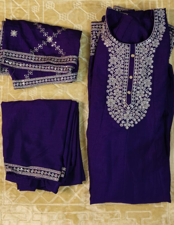 Violet Party Wear Salwar Set