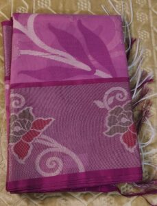 Chanderi Cotton Pink Saree